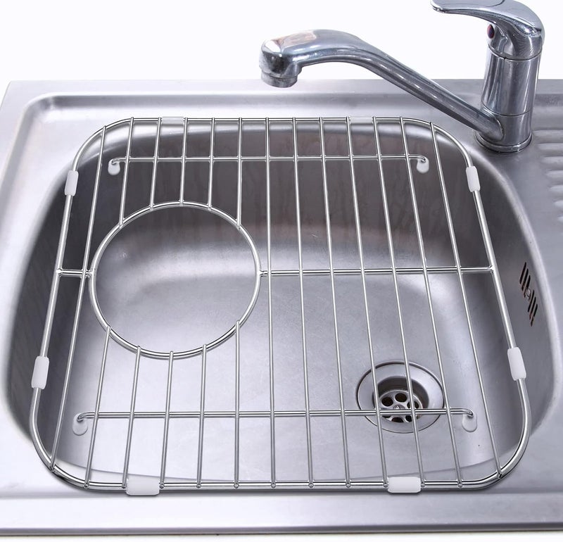 Romooa 60 Pieces Rubber Feet for Grid Sink Protector Rubber Grid Kitchen Sink Wire Protective Rack Feet Grate Wire Bumper Replacement Protector Parts for Kitchen Rack(White) - Image 5